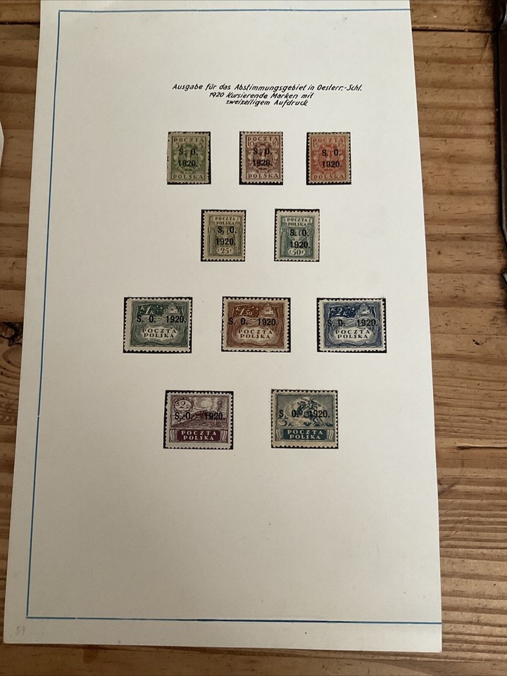 Lot De 9 Timbres Polonais Vintage - Années 1920 - Non Oblitérés - Collection