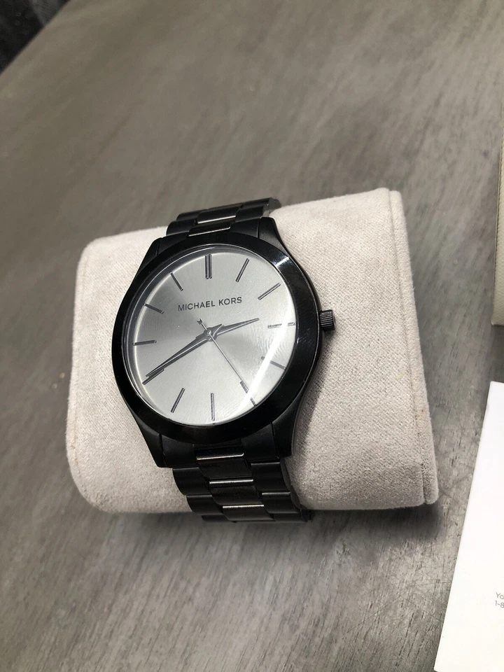 Michael Kors GENUINE MK8507 Slim Runway Black Watch - Image 2 of 4