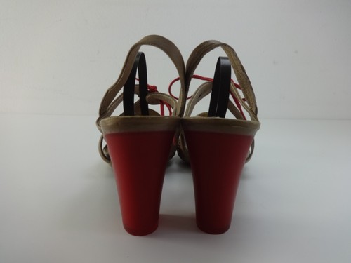Zapatos Mujer Talla 5 CAMPER Damas Tacones Marrón Rojo Cuero Tirantes Calzado.EU38 - Imagen 8 de 15