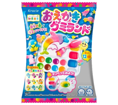 Japan DIY Süßigkeiten Kit Kracie Zeichnung Gummiland 27g × 7 Beutel