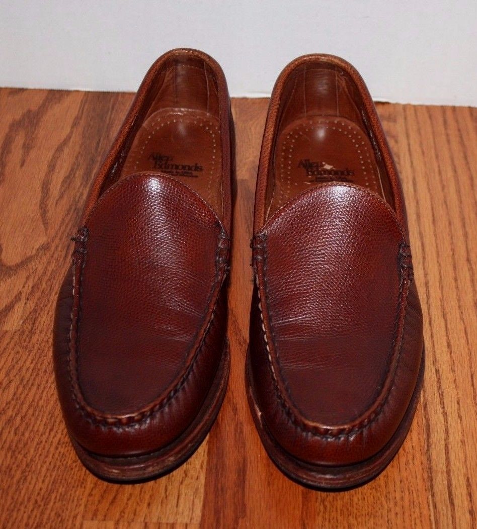 Mens Allen Edmonds Sanibel Brown Leather Loafers Shoes Size  display picture 1