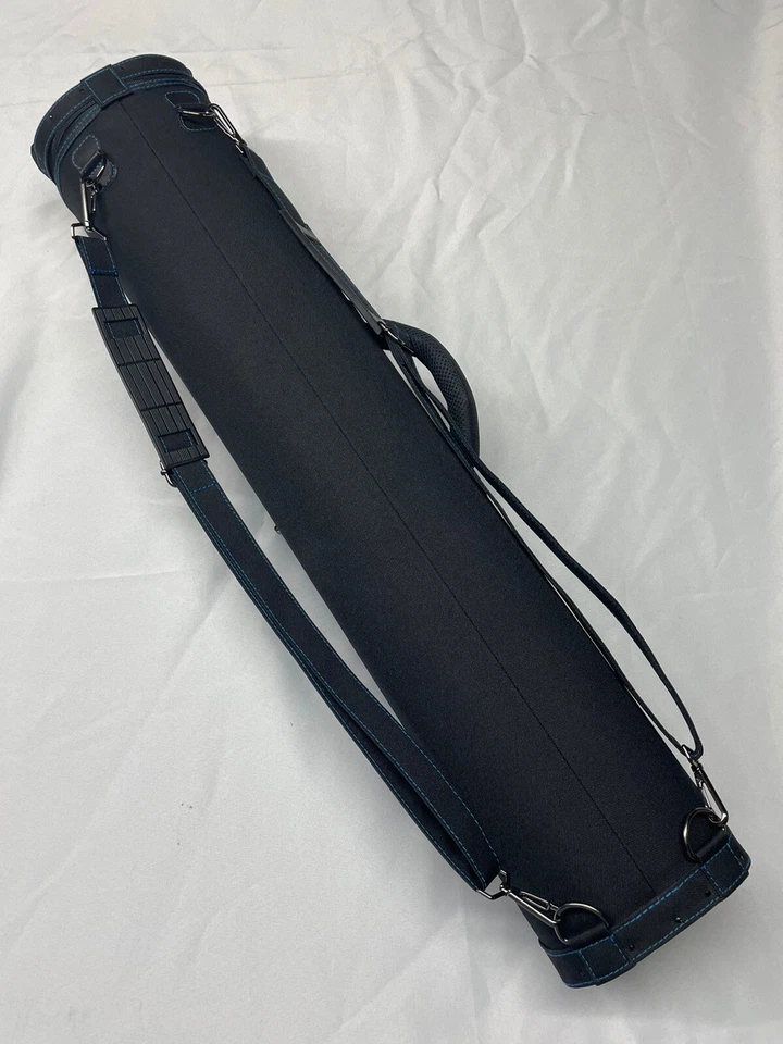 Vincitore Black Dura Nylon 6 Butt 10 Shaft 6x10 Cue Case W/ Blue Stitching Oval - Image 4 of 4