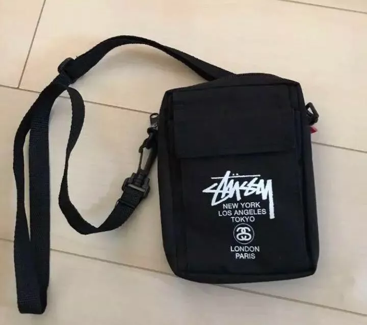 STUSSY Mini Shoulder Bag Novelty TOKYO LONDON PARIS Pochette Pouch