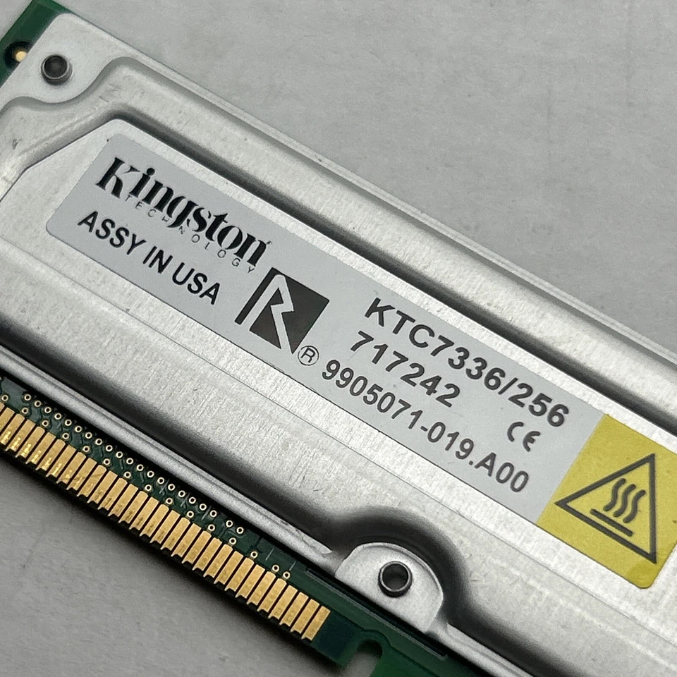 256MB ECC Kingston RAMBUS Modules 600 184 pin RDram Memory #KTC7336/256 - Image 2 of 4