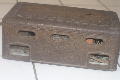 Vintage Crosley Showbox 706-60 Tube Radio Recever 1920's no tubes, Metal - Picture 13 of 18