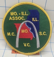 MO-IL Association MC-SC Embroidered Patch Vest Jacket Motorcycle Club Green 