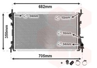 VAN Wezel 18002265 KüHler, MotorküHlung For Ford