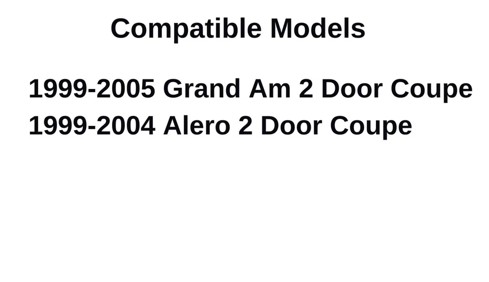 Fit Oldsmobile Alero & Pontiac Grand Am 2DR Coupe Driver Left Door Window Glass Foto 2 de 4