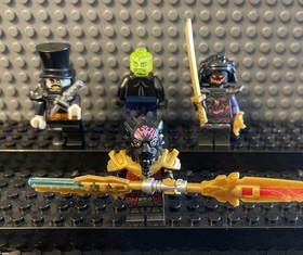 Lego Ninjago Minifigure Lot 4 Iron Baron Ghost Overlord Legacy Lord Ras Weapons