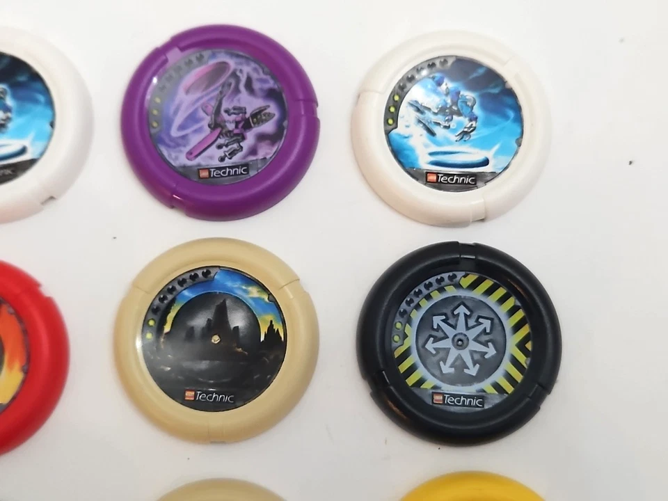 Lego Technic Throwbot Slizer Throwing Disc Lot - 14 Disks w/ Technic Logo - Image 3 of 4