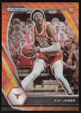 2021 Panini Prizm Draft Rookie Orange Wave #14 Kai Jones /75 Texas Longhorns