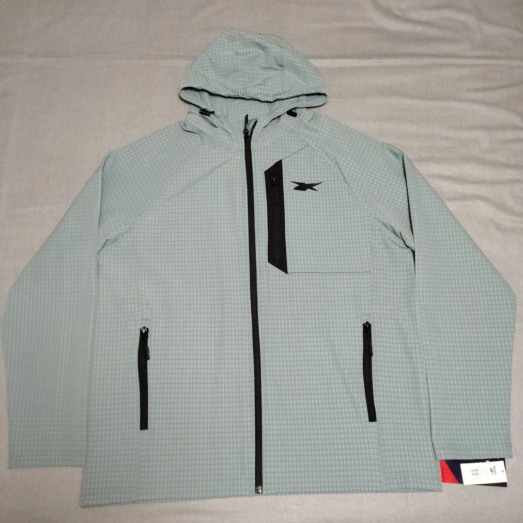 Reebok Windbreaker Jacket - Hooded - Blue Slate - Full Zip - Men's Size Small