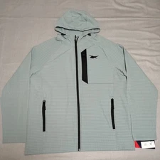 Reebok Windbreaker Jacket - Hooded - Blue Slate - Full Zip - Men's Size Large