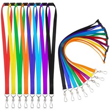 120 PCS Breakaway Lanyards ID Badges Keys Swivel J Hook 0.59x17.7 Inch Bulk