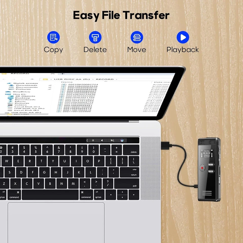 8GB Voice Activated Recorder, 800 Hours of High-Definition Recording Storage - Image 4 of 4
