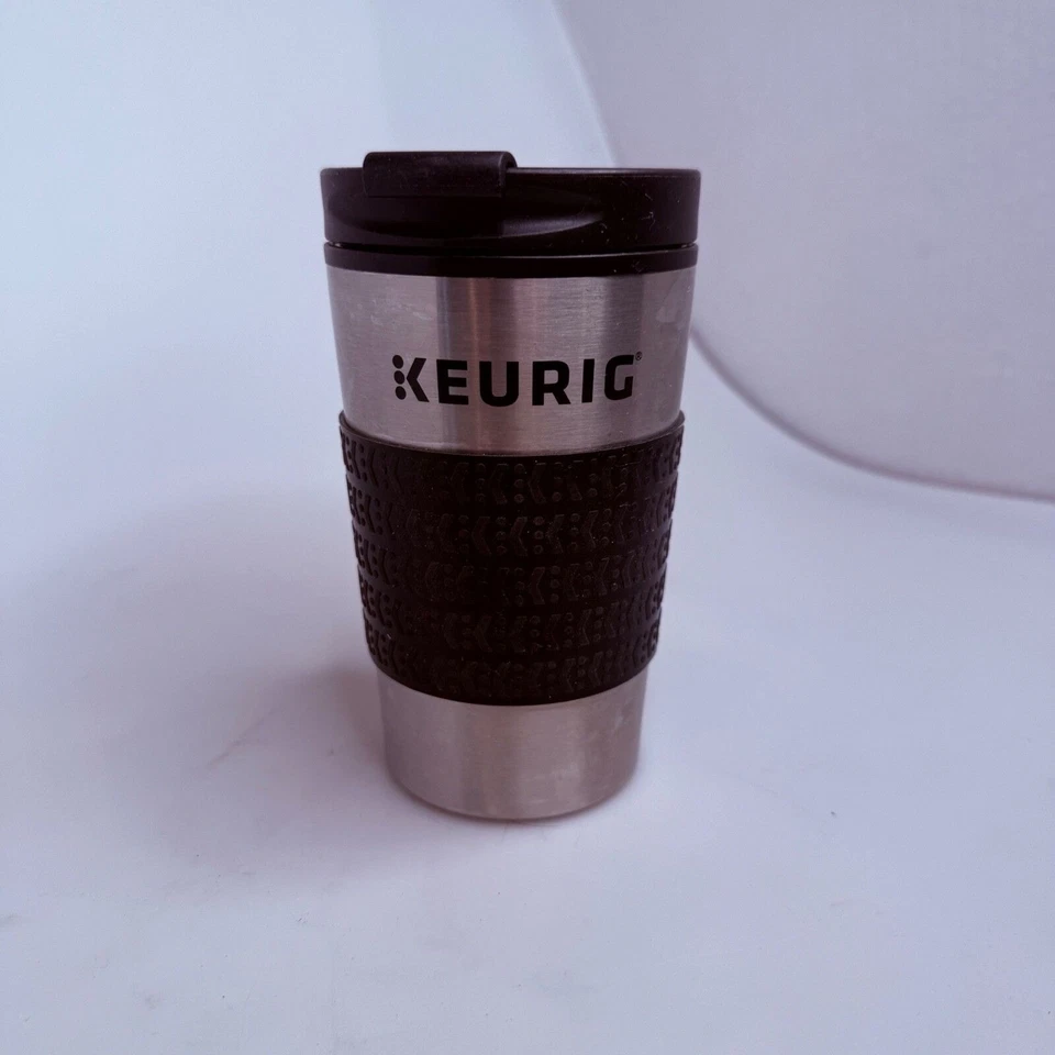 Keurig 12oz Stainless Travel Mug Blk Textured Grip BPA Free Fits Under Keurigs- - Image 2 of 4