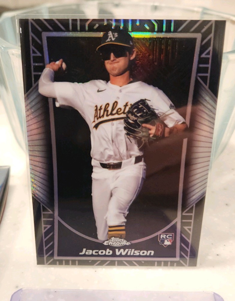 Topps 2025 Chrome Shadow Etch Jacob Wilson Rookie Insert #SE-11 Athletics
