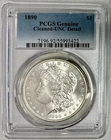 1890 Morgan Silver Dollar, PCGS Uncirculated Details, Cleaned