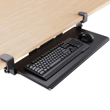 Keyboard Tray Under Desk, Pull Out Keyboard Tray with C Clamp Mount, 26.5″ W ...