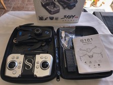 Unbranded S181 Flying GPS Adjustable Camera Drone In Gray w/ Carrying Case