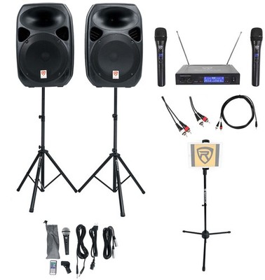 Rockville Dual 12'' Android/iphone/ipad/Laptop/Tablet Pro Karaoke Machine/System