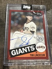 2020 TOPPS TIM LINCECUM 35TH 1985 RED ON CARD AUTO AUTOGRAPH /25 GIANTS SEALED
