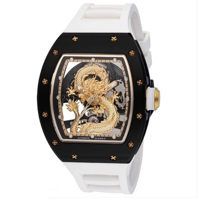 VERY RARE Invicta Men's 44mm S1 Rally Automatic DRAGON Skeleton Gold Tone Watch