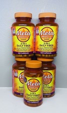 4X Metamucil 3-In-1 Daily Fiber Psyllium Fiber Supplement 160 Caps 1 Bottle 100