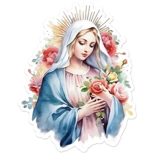 Virgin Mary - Vinyl Decal Sticker - Car Window Laptop - ebn11366