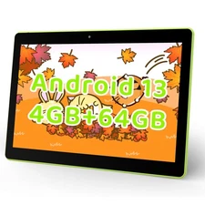 SGIN 10.1" Kinder Tablet 4GB + 64GB Android 13 Quad-Core Dual camera WIFI5