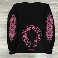 Size XL - Chrome Hearts Floral Horseshoe Long Sleeve T-Shirt ' Black  ' | NEW!
