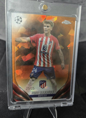 Topps 2023-24 Chrome Pablo Barrios Orange Sapphire 25/25 BOOKEND