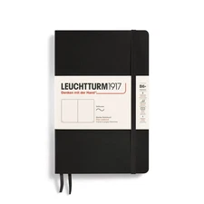 LEUCHTTURM1917 Notebook B6+ Softcover Plain Black 123 Numbered Pages Journal