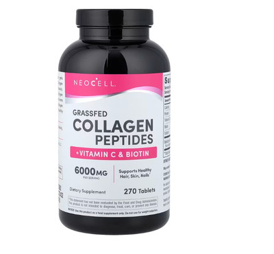 NeoCell Collagen Peptides + Vitamin C & Biotin Dietary Supplement 270 Tablets