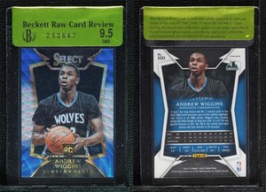 2014 Panini Select Concourse Blue & Silver Prizm Andrew Wiggins #100 Rookie RC