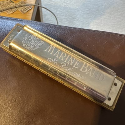 M Hohner Marine Band Mundharmonika Nr 1896 A440 Tonart G mit Etui Made in Germany