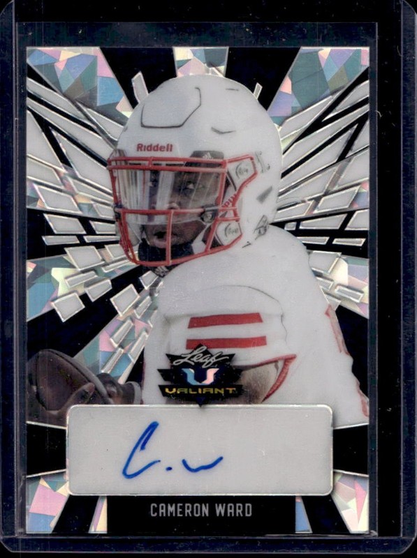 2022 Leaf Valiant Cameron Ward Portrait Auto Autograph Navy Blue Crystal #/15