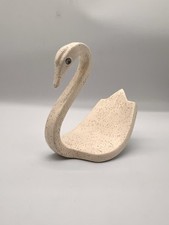 Vintage Ceramic Swan Hand Towel Holder Speckled Matte Finish MCM 8  Tall