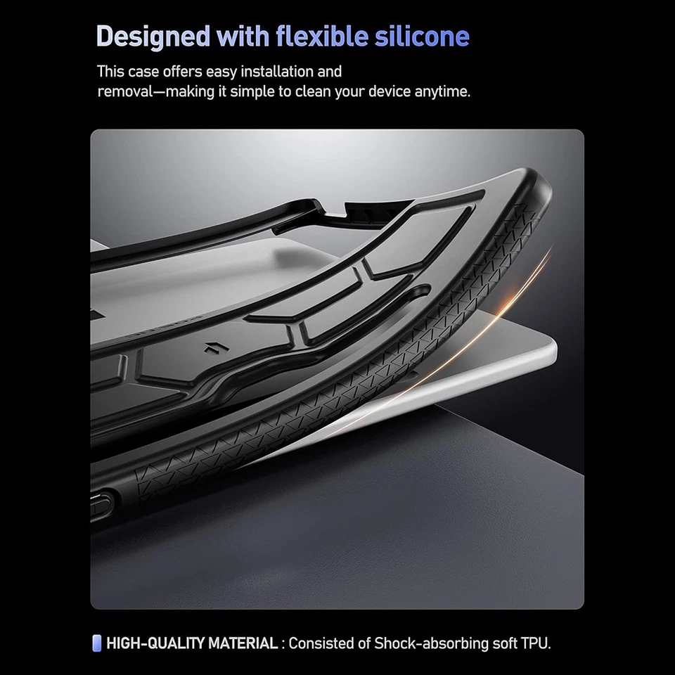 For Microsoft Surface Pro 12-inch 2025 Case Poetic with Back Pen Holder Black - Image 3 of 4