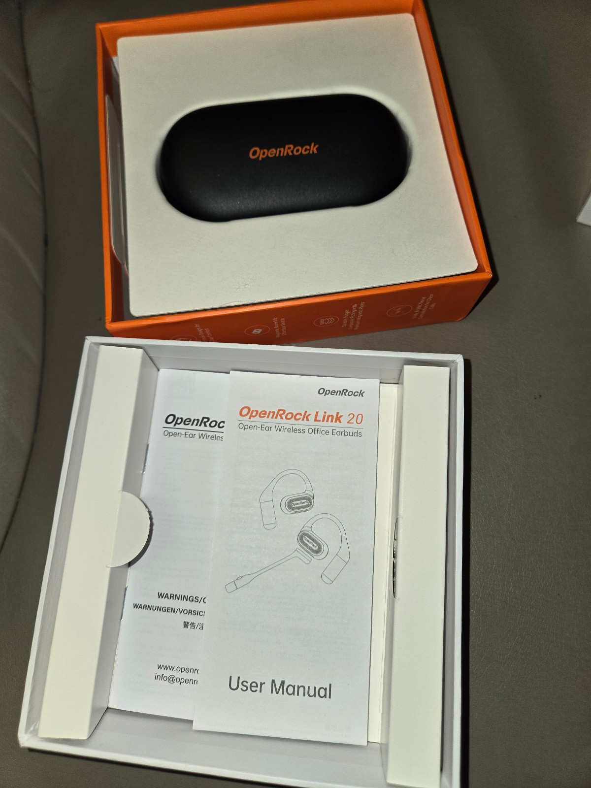 OpenRock Link 20Open-Ear Earbuds with Detachable Magnetic Mic