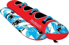 Wow 3-PERSON Hot Dog Towable Tube for Boating Triple Super Subzilla