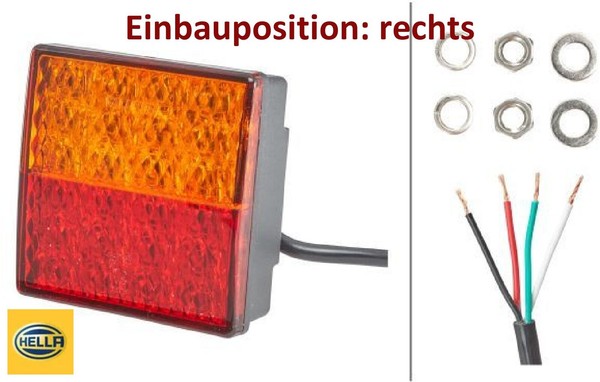 Hella 2SD357029-101 Heckleuchte Rechts RüCklicht Hecklicht RüCkleuchte-image
