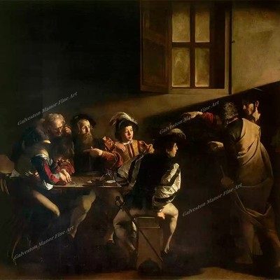 Calling of Saint Matthew by Caravaggio as Giclee Art Print Paper or Canvas