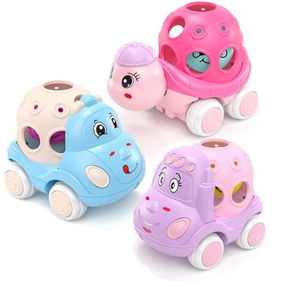 Baby Girl Toy Cars for Toddlers 1-3, Push and Go Rattle Cars for Baby Toy 6-9...
