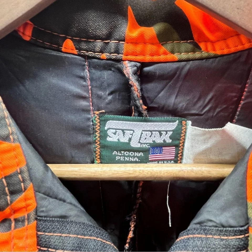 SafTBak Orange Camo Hunting Overalls Boys L Hunt outdoors Winter - Image 3 of 4