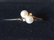 Klassischer 585 Goldring Diamant mit Perle