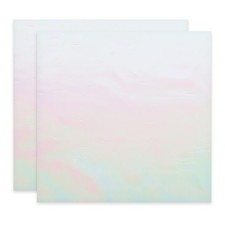 4 x 4 Inch Stained Glass Sheets, 2 Sheets Art Glass, Cream Illusion