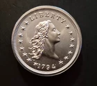1794 FLOWING HAIR DOLLAR TRIBUTE - 2 OZ .999 SILVER - 39MM - INTAGLIO -