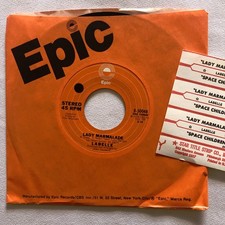 LABELLE: Lady Marmalade 1974 Disco Funk 45 w/Jukebox Strips EX