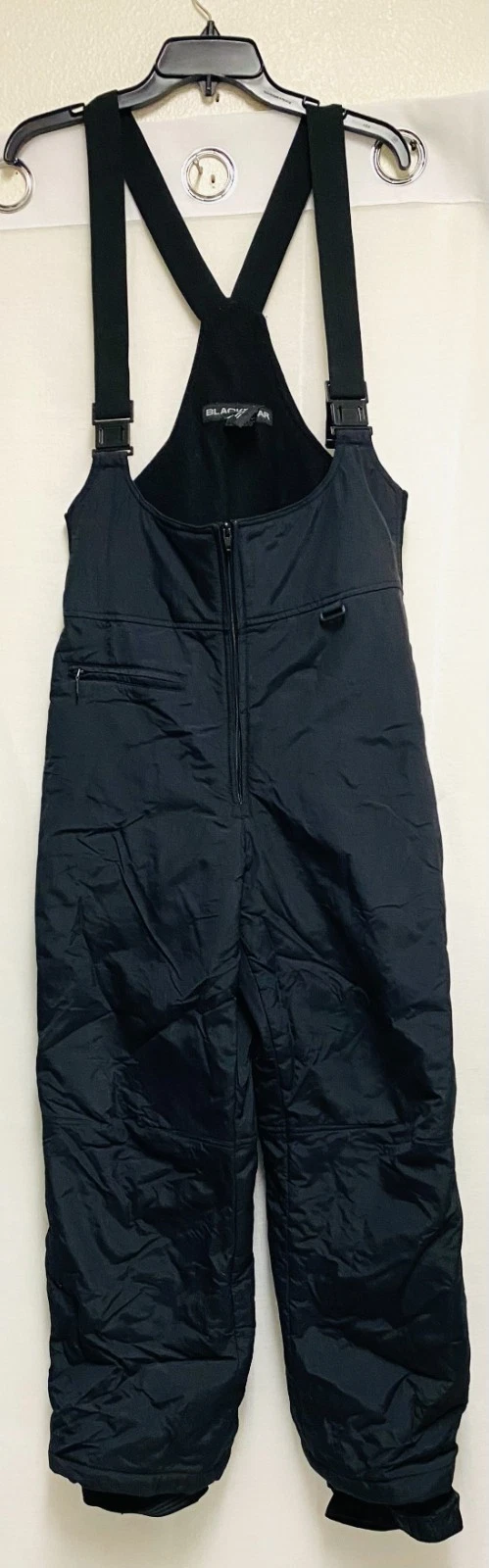 BLACK BEAR LADIES BLACK SNOWBOARD SKI SNOW WINTER BIBS PETITE SIZE 10 INSULATED